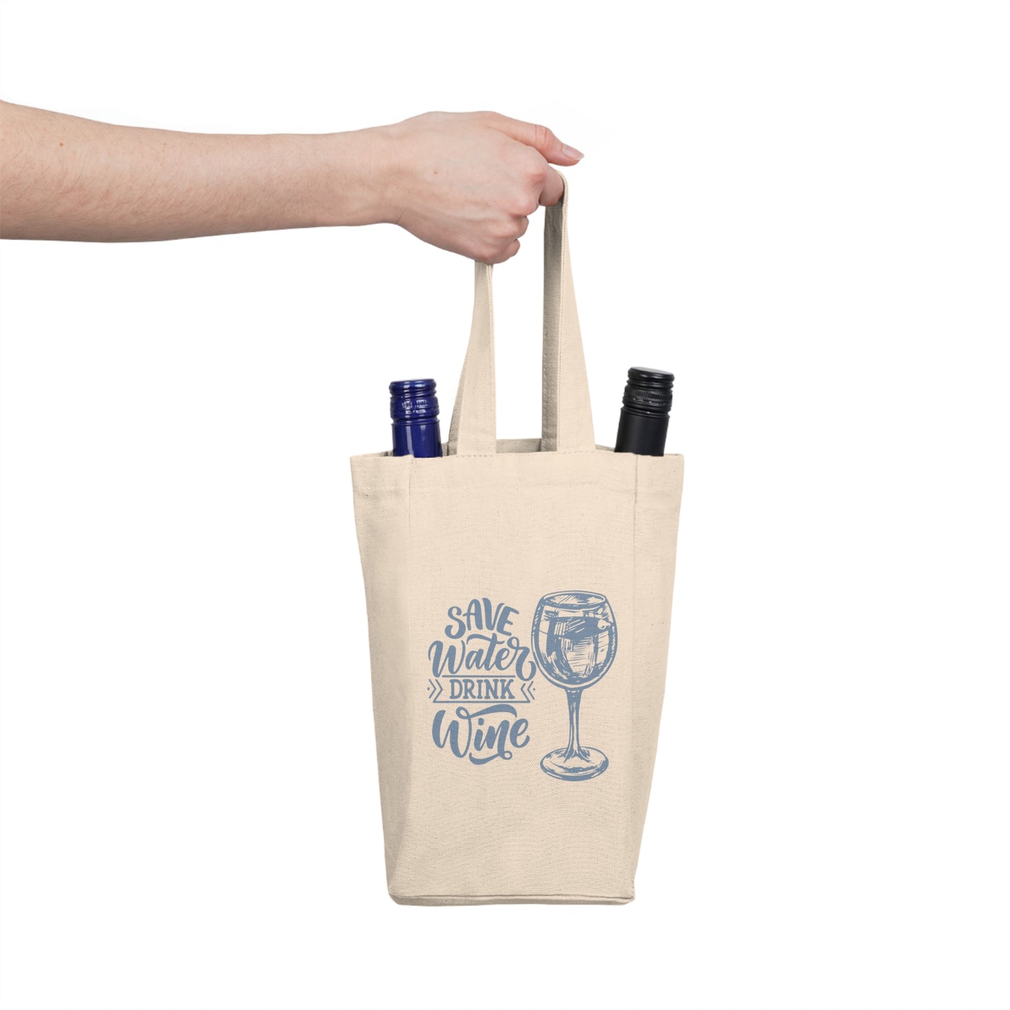 Save Water Double Wine Tote Bag