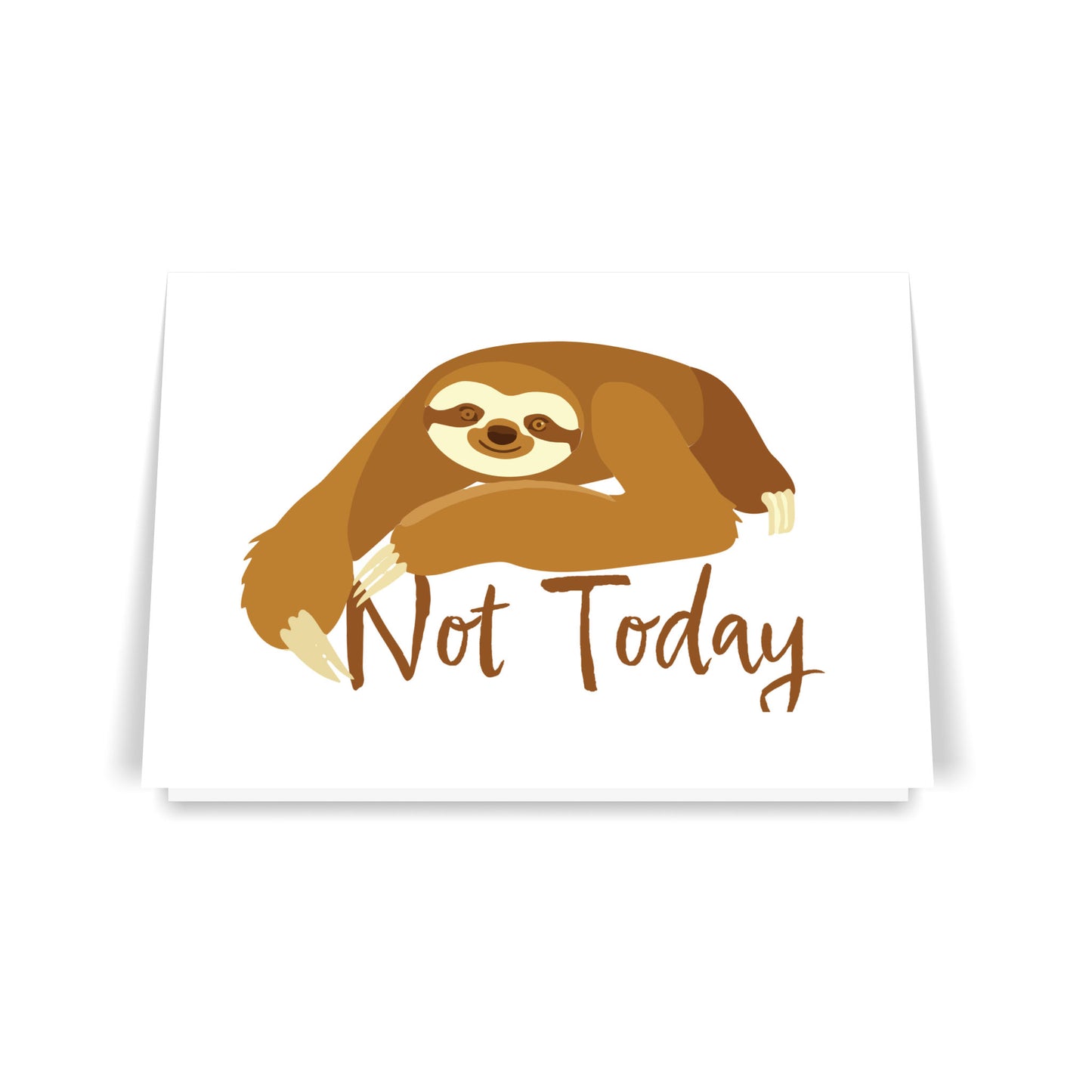 Sloth - 7x5 Folded Greeting Card (Set of 10)