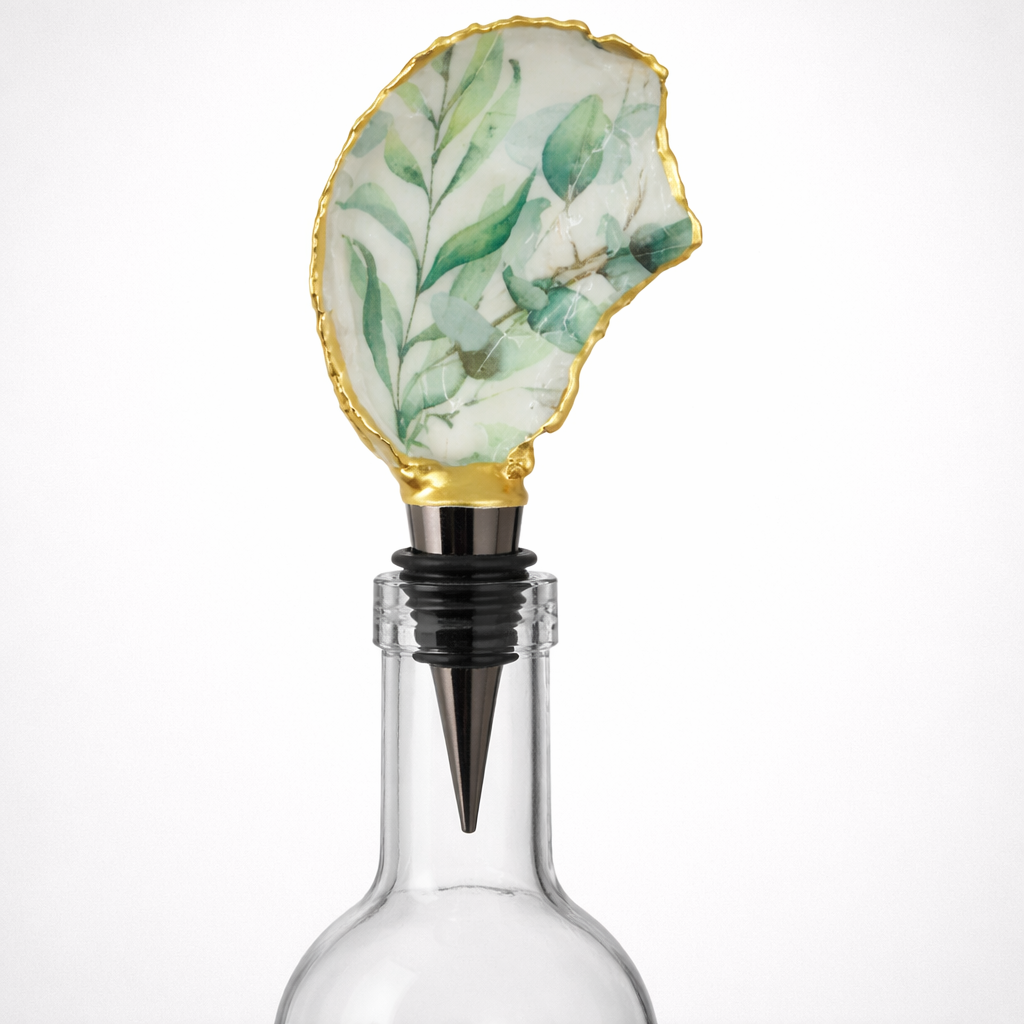 Eucalyptus Oyster Shell Wine Stopper