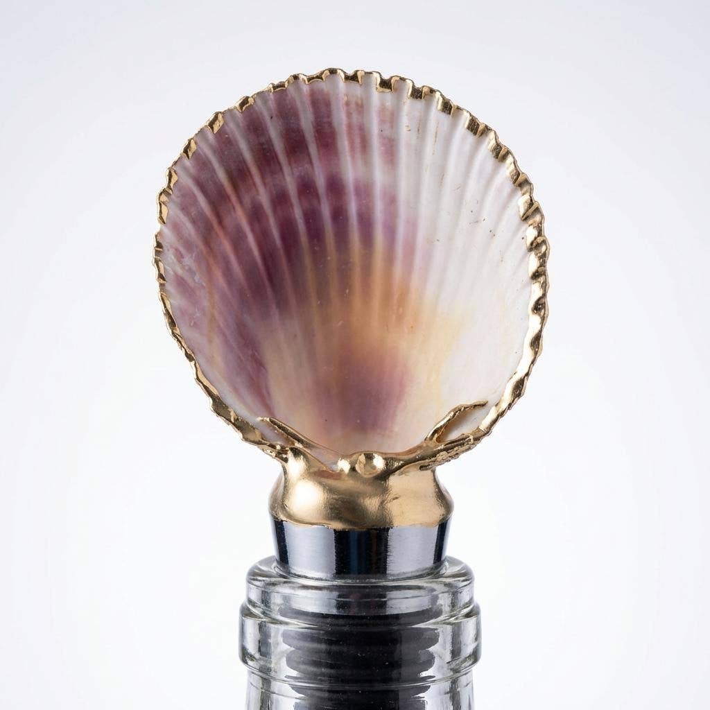 Sunset Scallop Shell Wine Stopper