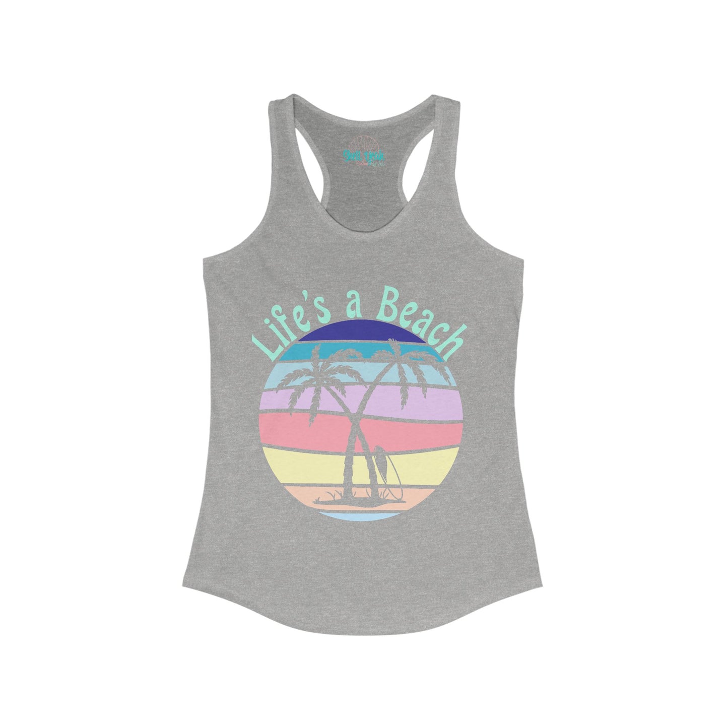 lifes a beach Racerback Tank