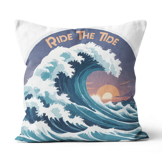 Ride The Tide Canvas Throw Pillow