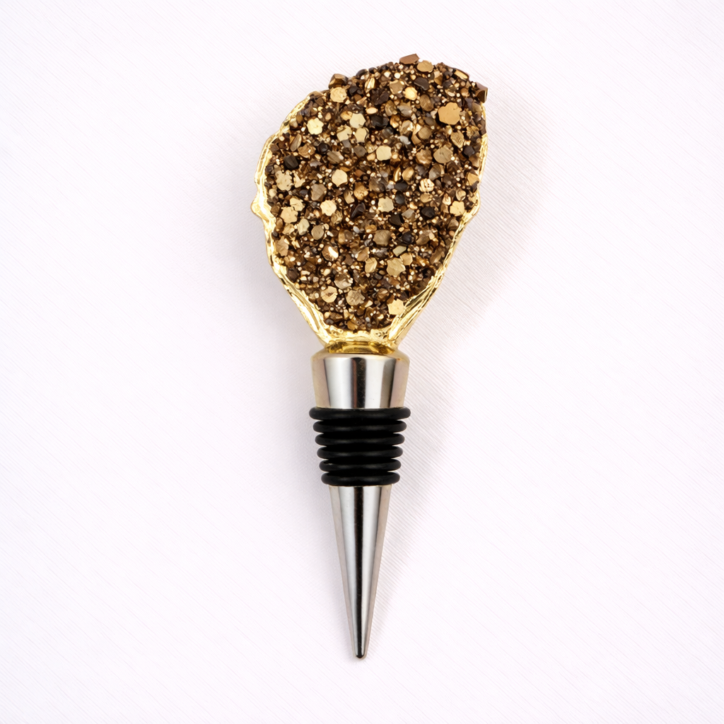 Neon Reef Glitter Oyster Shell Wine Stopper