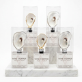 Oyster shell wine stopper with pearl accent and gold rim finish