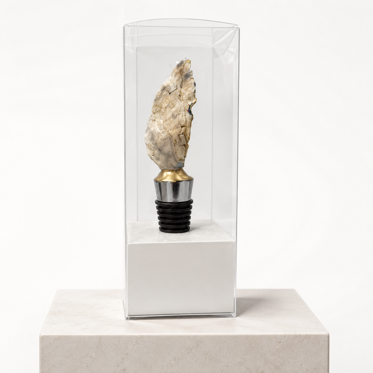 Floral Garden Oyster Shell Wine Stopper