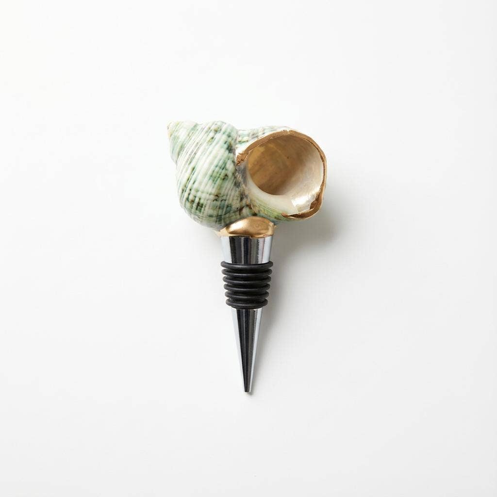 Green Turbo Shell Wine Stopper
