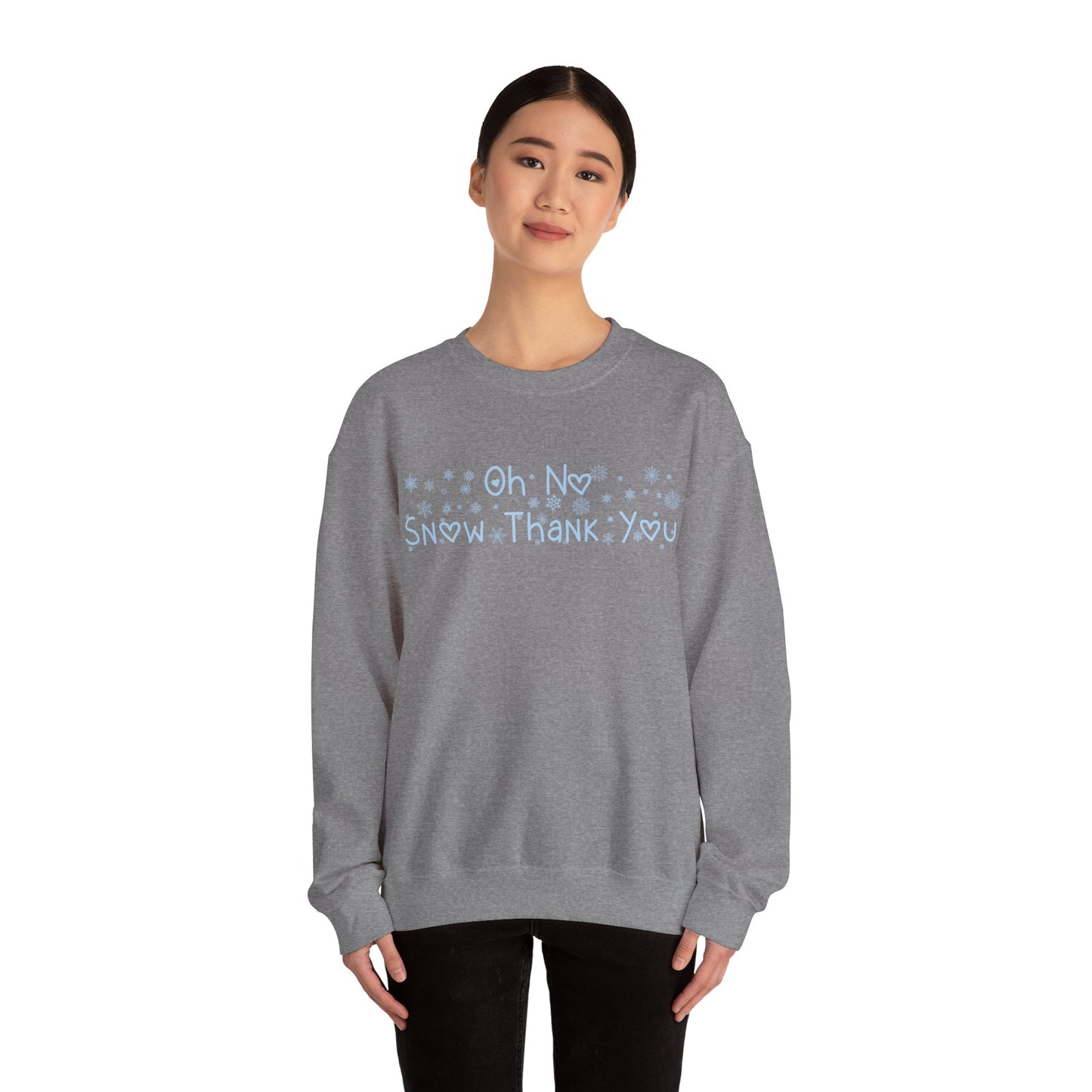 Snow Thank You Crewneck Sweatshirt