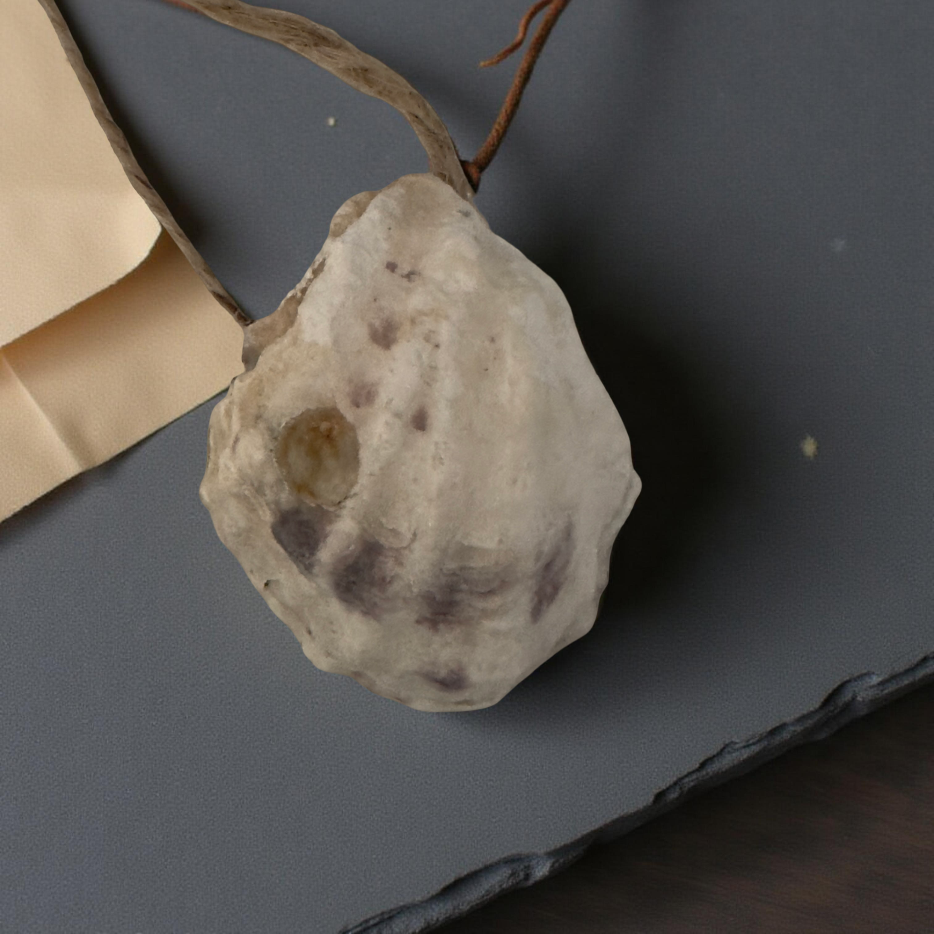 Luminous White Oyster Ornament