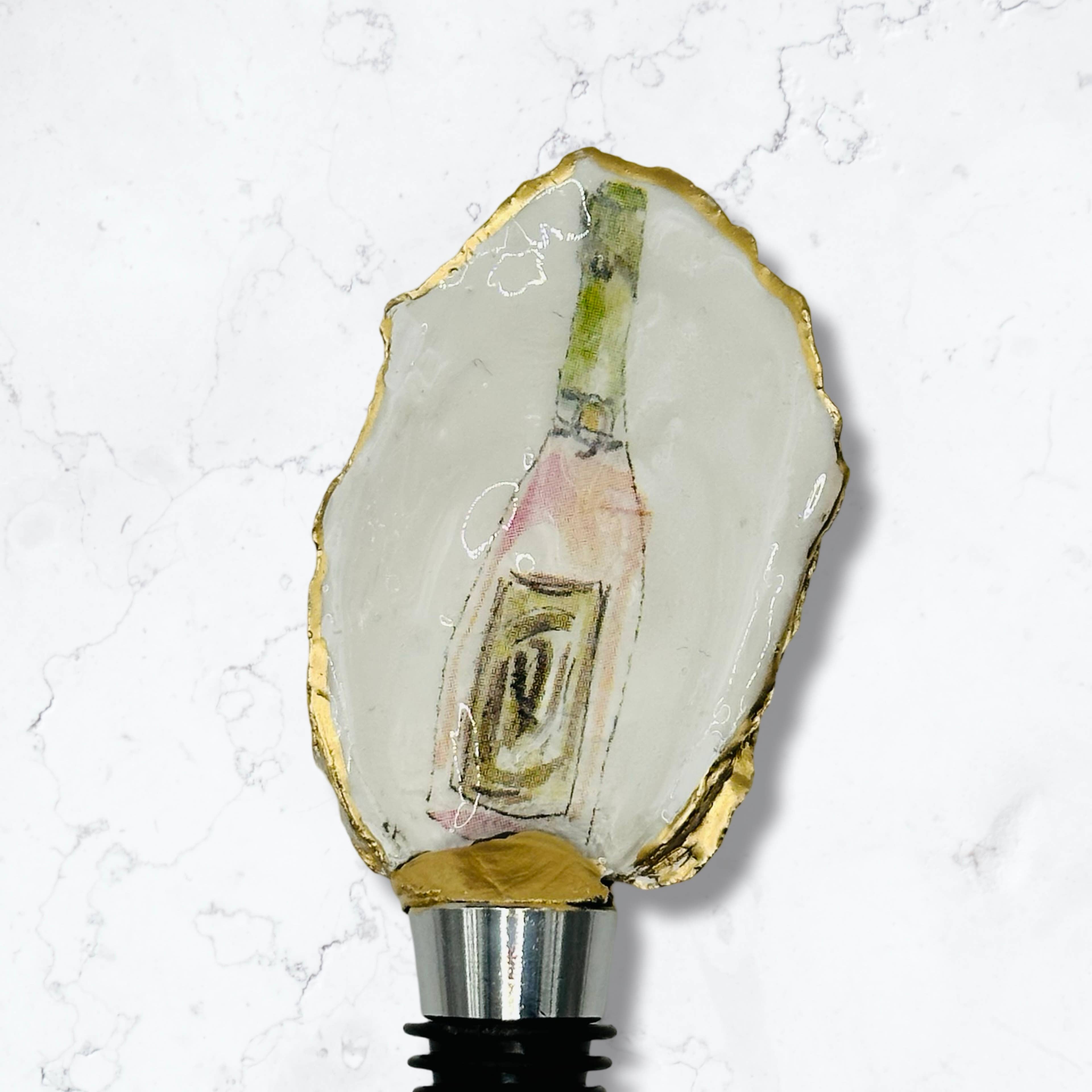 Rose All Day Oyster Shell Wine Stopper