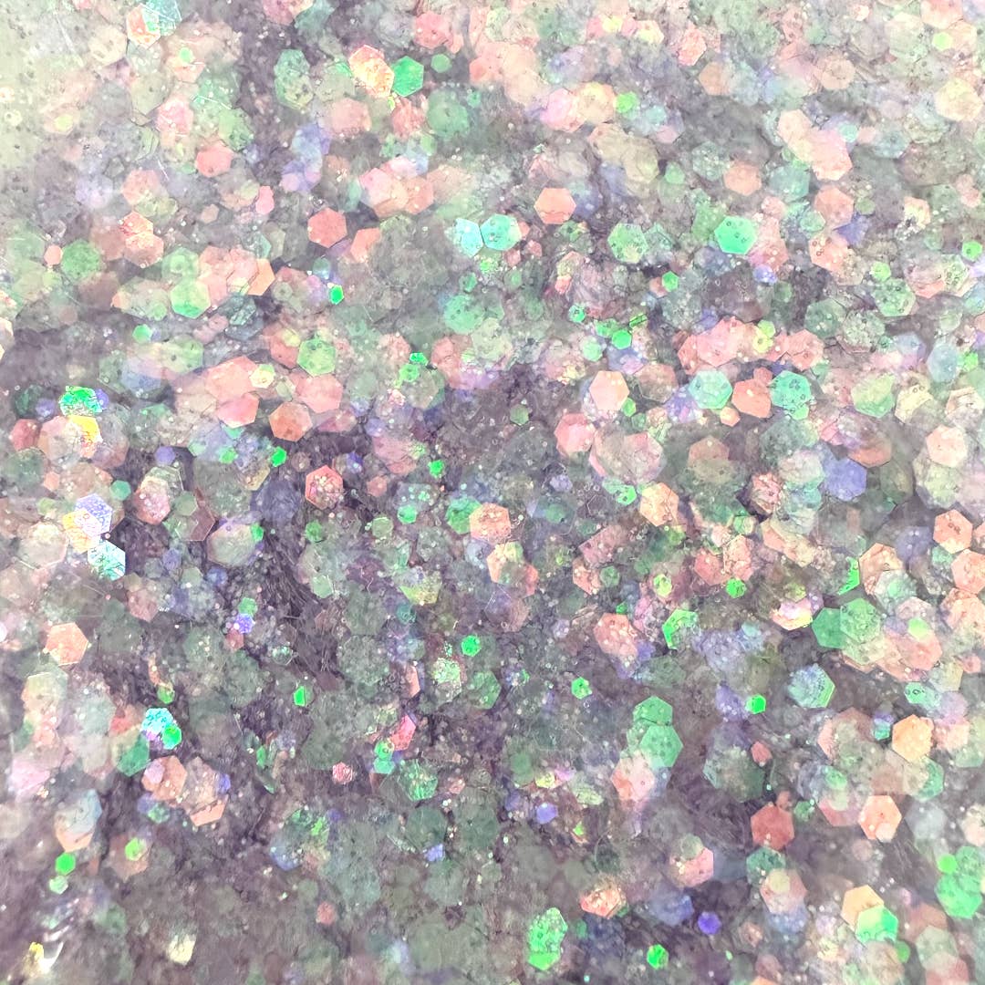 Neon Reef Glitter Oyster Shell Wine Stopper