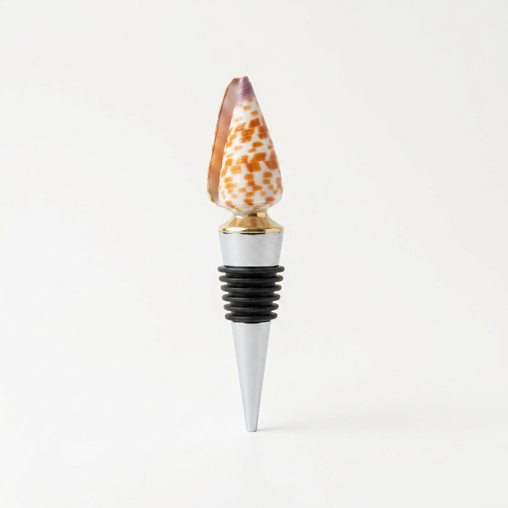 Tesselate Cone Shell Wine Stopper