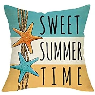 Summer beach coastal décor pillow cover sunshine starfish home décor sofa cushion cover cushion cover 45x45