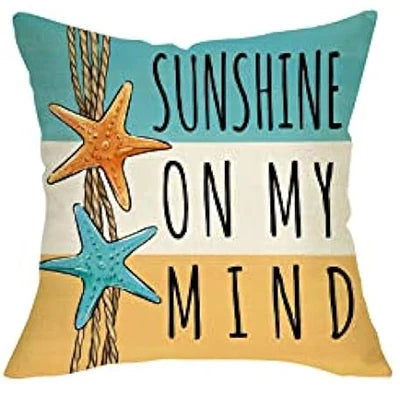 Summer beach coastal décor pillow cover sunshine starfish home décor sofa cushion cover cushion cover 45x45