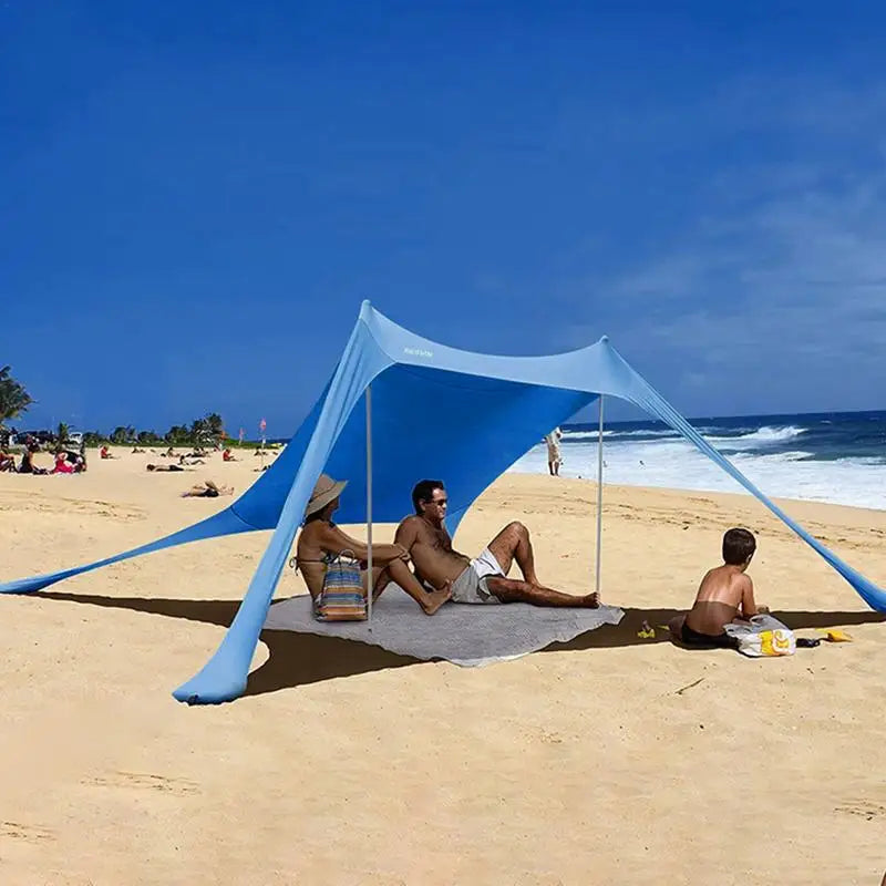 Portable Family Beach Sunshade Windproof UPF50+ Sunshade Beach