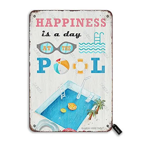 Welcome to Our Little Piece of Paradise Tin Retro Look Decoration Art