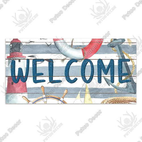 Beach Home Signs Wood Wall Plaque Wooden Signs Welcome