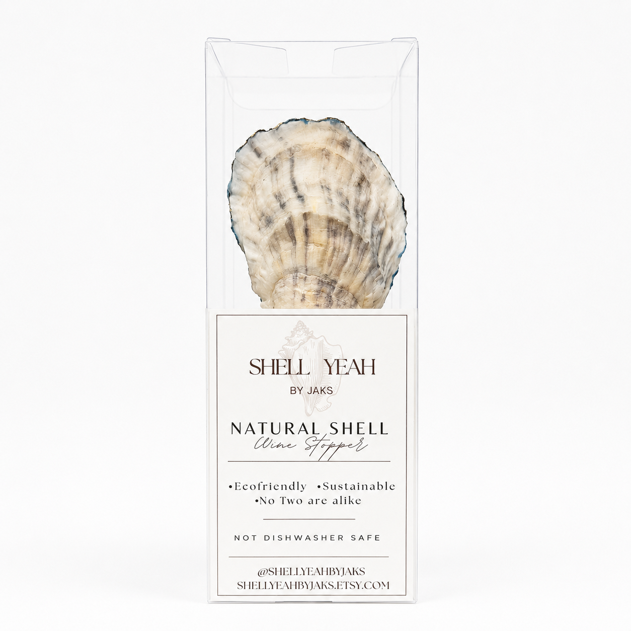 Coral Reef Oyster Shell Wine Stopper Coastal Gift