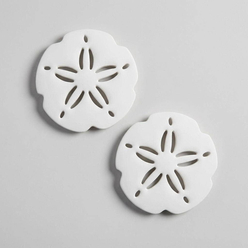 Gilded Sand Dollar Set - 4 Pc Resin Coasters
