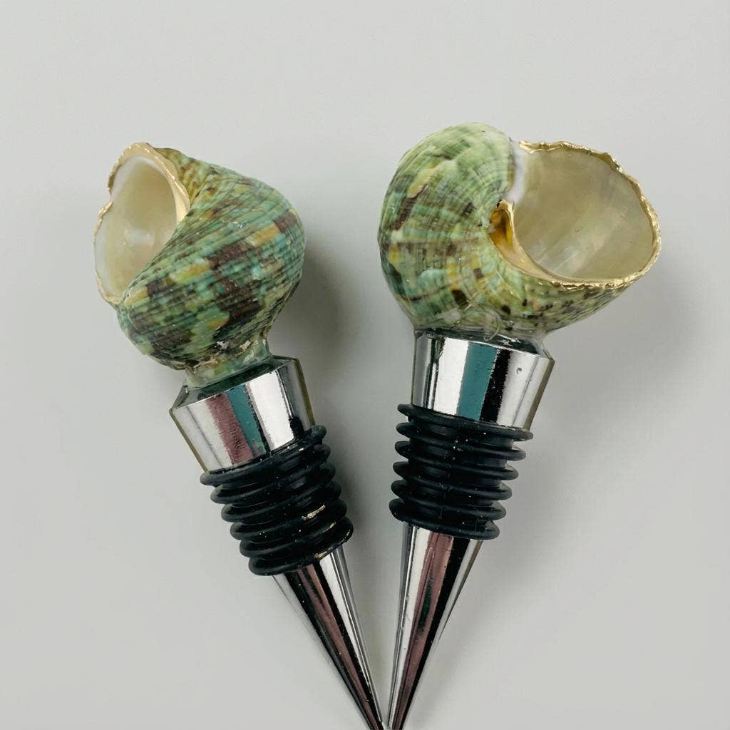 Green Turbo Shell Wine Stopper
