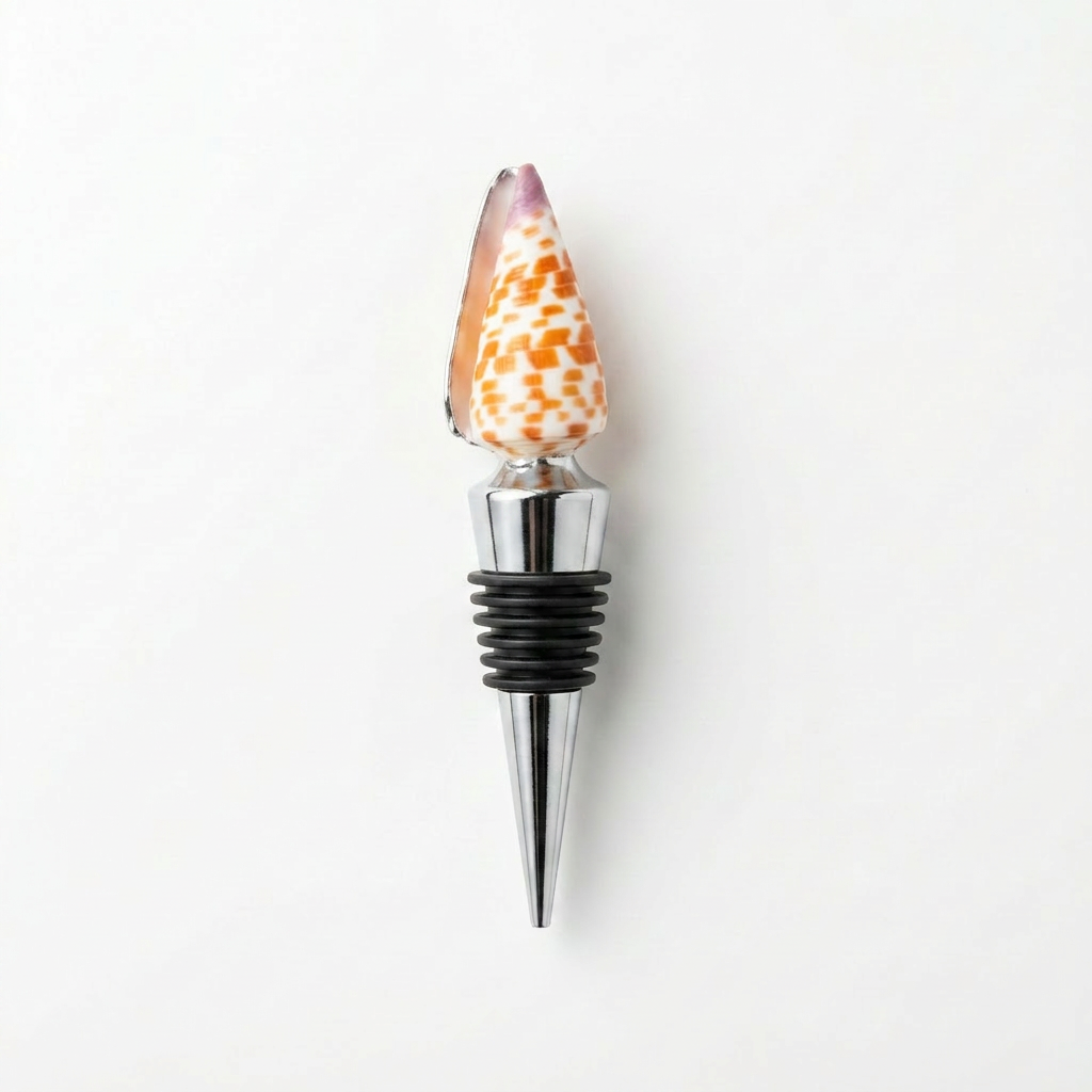 Tesselate Cone Shell Wine Stopper