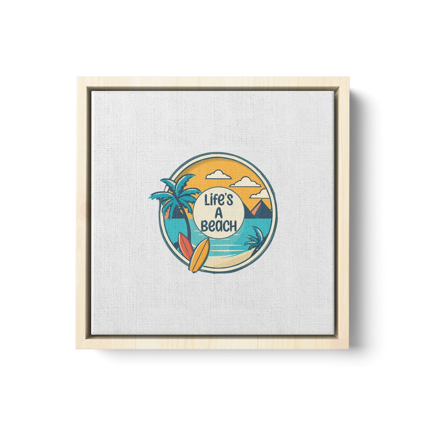 Life's A Beach Framed Matte Canvas