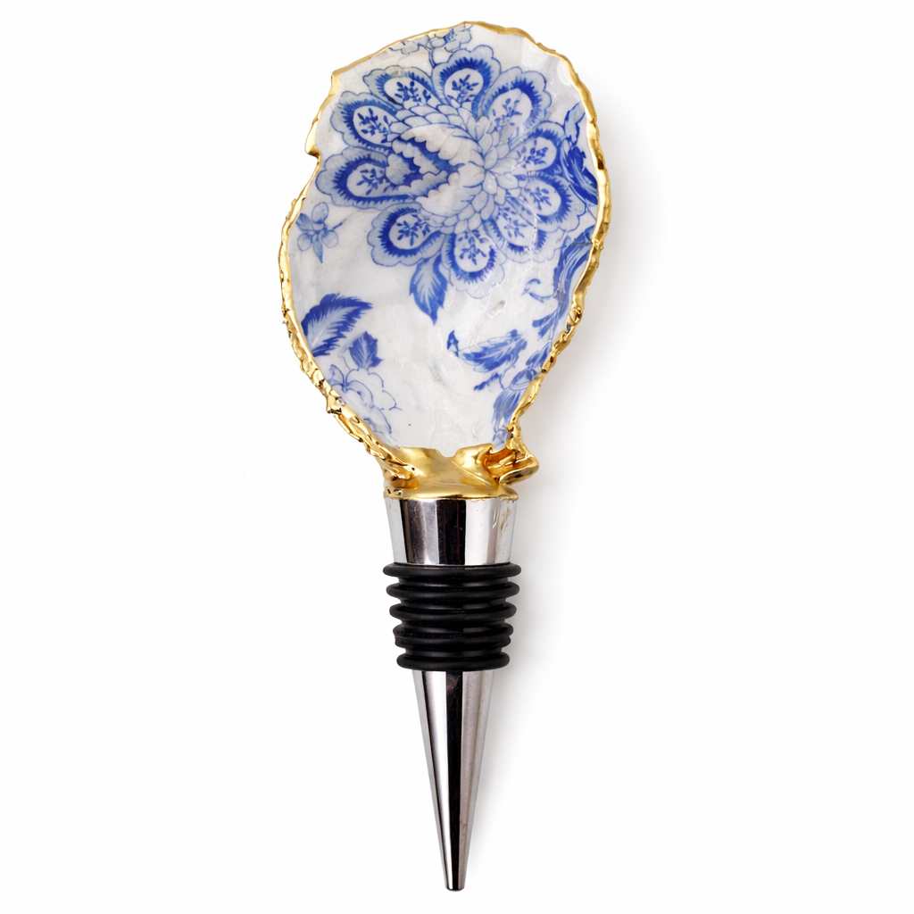 Blue White Oyster Shell Stopper Pack 12 Piece
