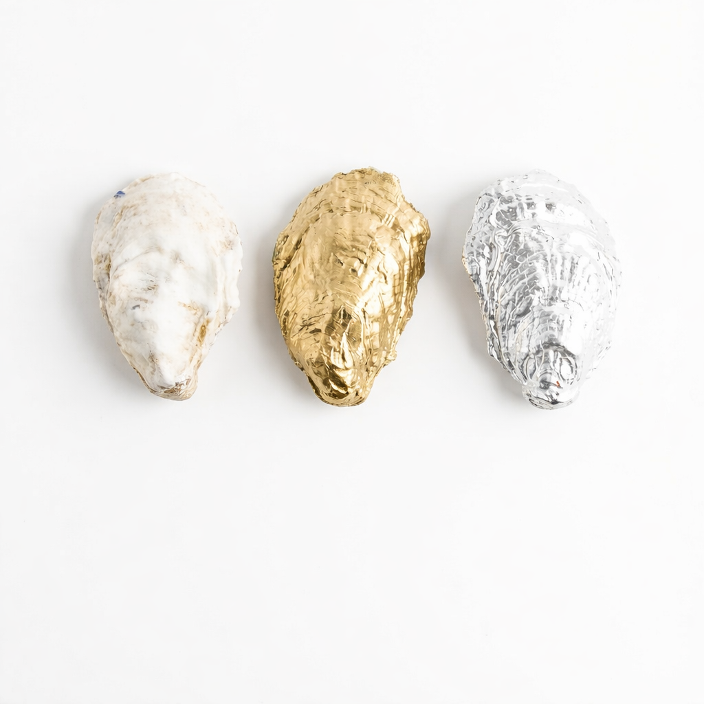 Tropical Palm Oyster Shell Jewelry Dish