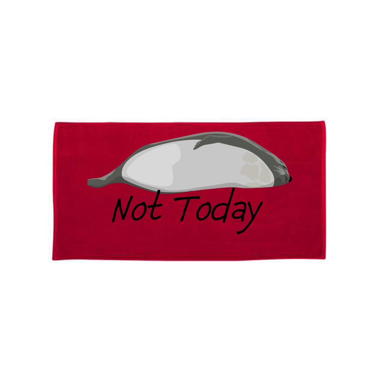 Not Today Velour Beach Towel