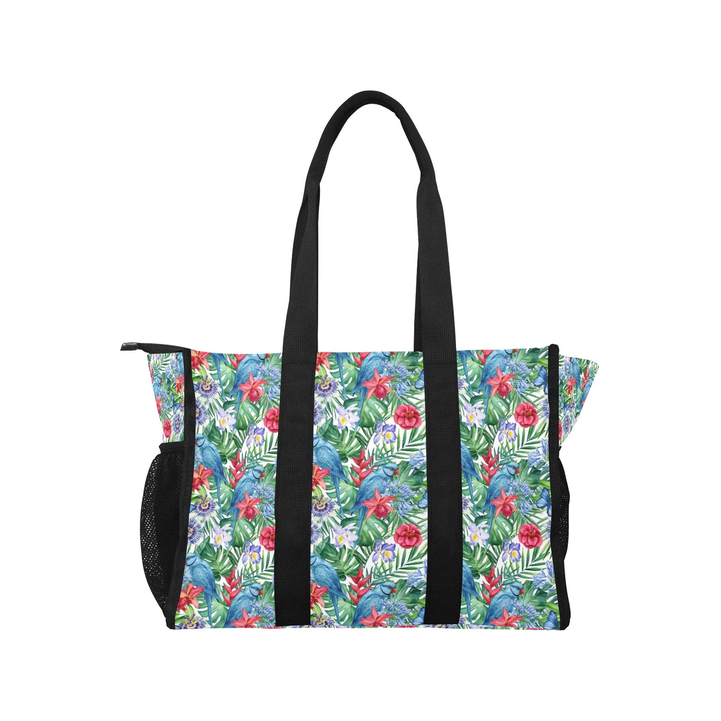 Tropical Bird Large Pocket Tote