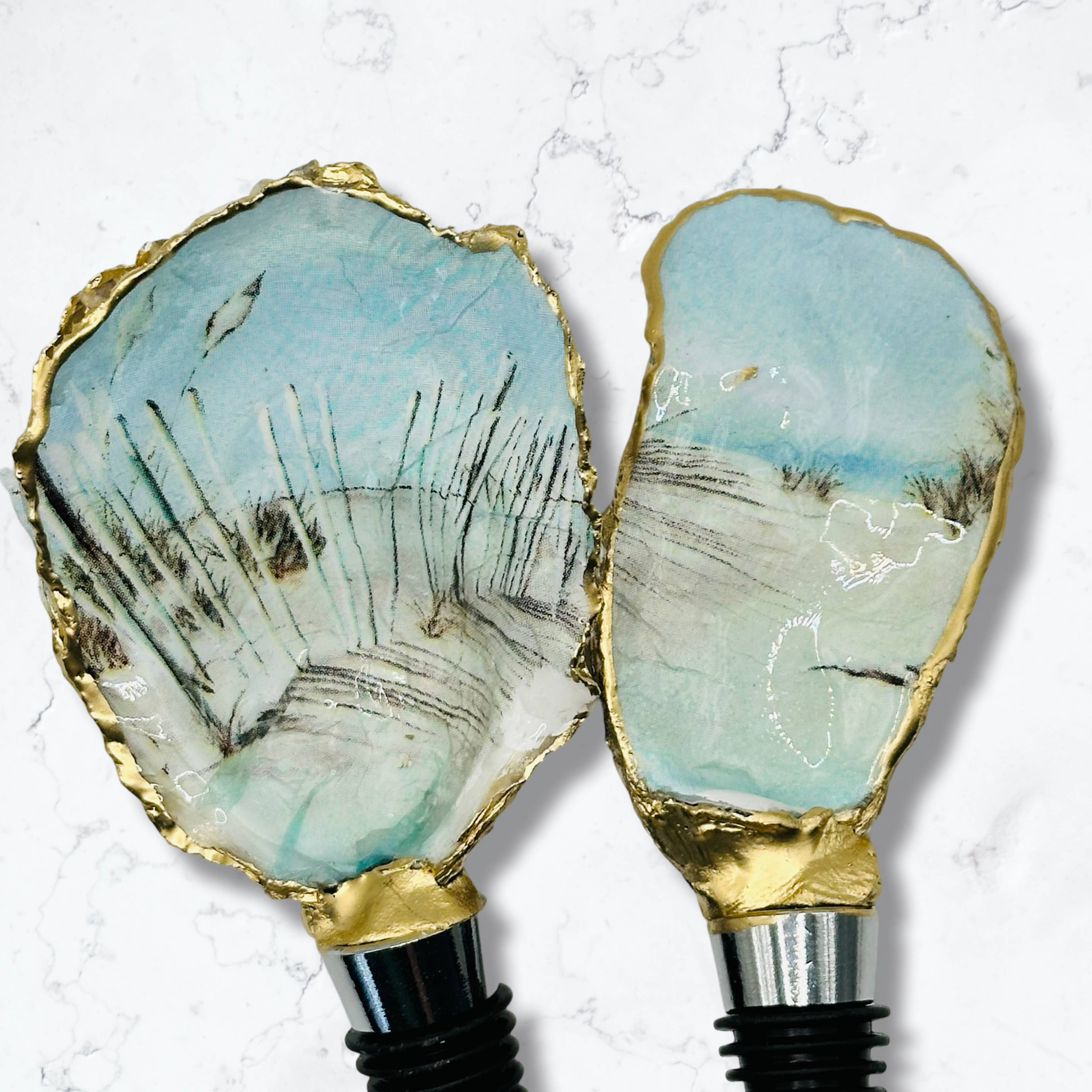 Dune Oyster Shell Wine Stopper