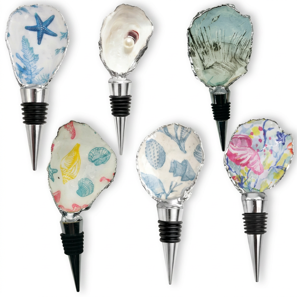 Coastal Classics Oyster Shell Stopper Pack 12 Piece