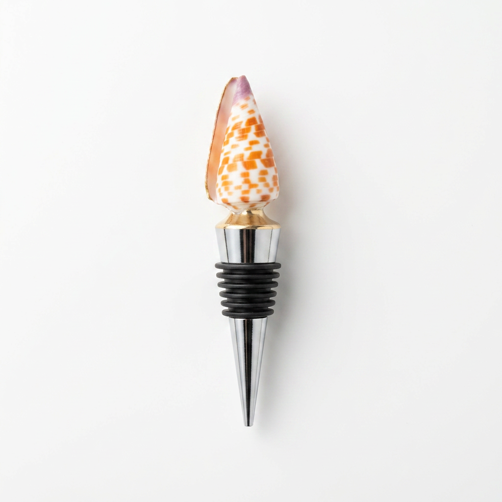 Tesselate Cone Shell Wine Stopper
