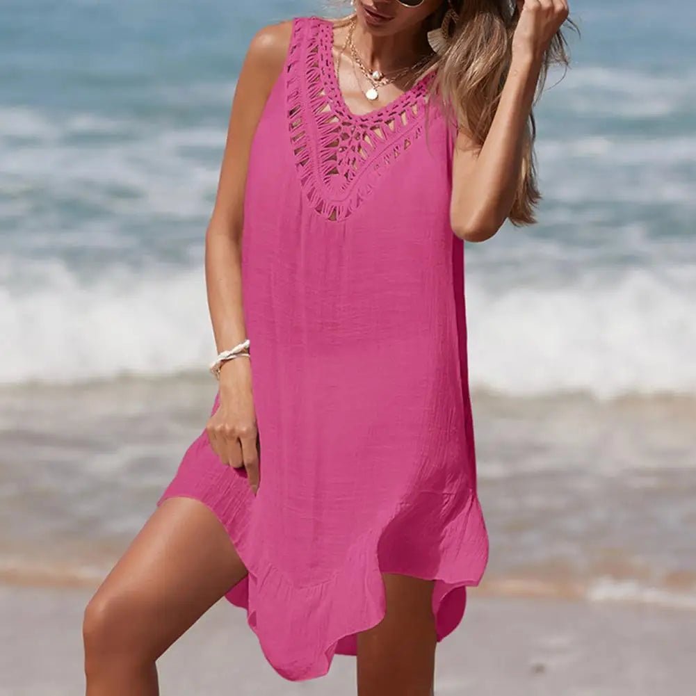 Backless Dress Stylish Lace-up Crochet Beach Dress - Shell Yeah by JaksOne SizeBlackBLACK-ONESIZE-CHINAOther