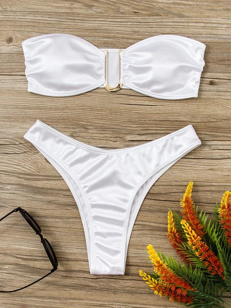 Bandeau Bikini Swimsuit - Shell Yeah by JaksSFluorescent GreenFLUORESCENTGREEN-SOther