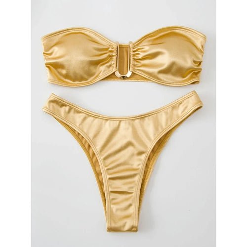 Bandeau Bikini Swimsuit - Shell Yeah by JaksLGoldGOLD-LOther
