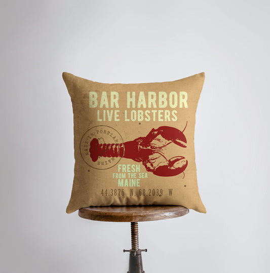Bar Harbor Live Lobsters | Throw Pillow | Home Decor | Modern Decor | - Shell Yeah by Jaks18x18 InchesCover & Insertbarharborlivelobsters-9Home Decor