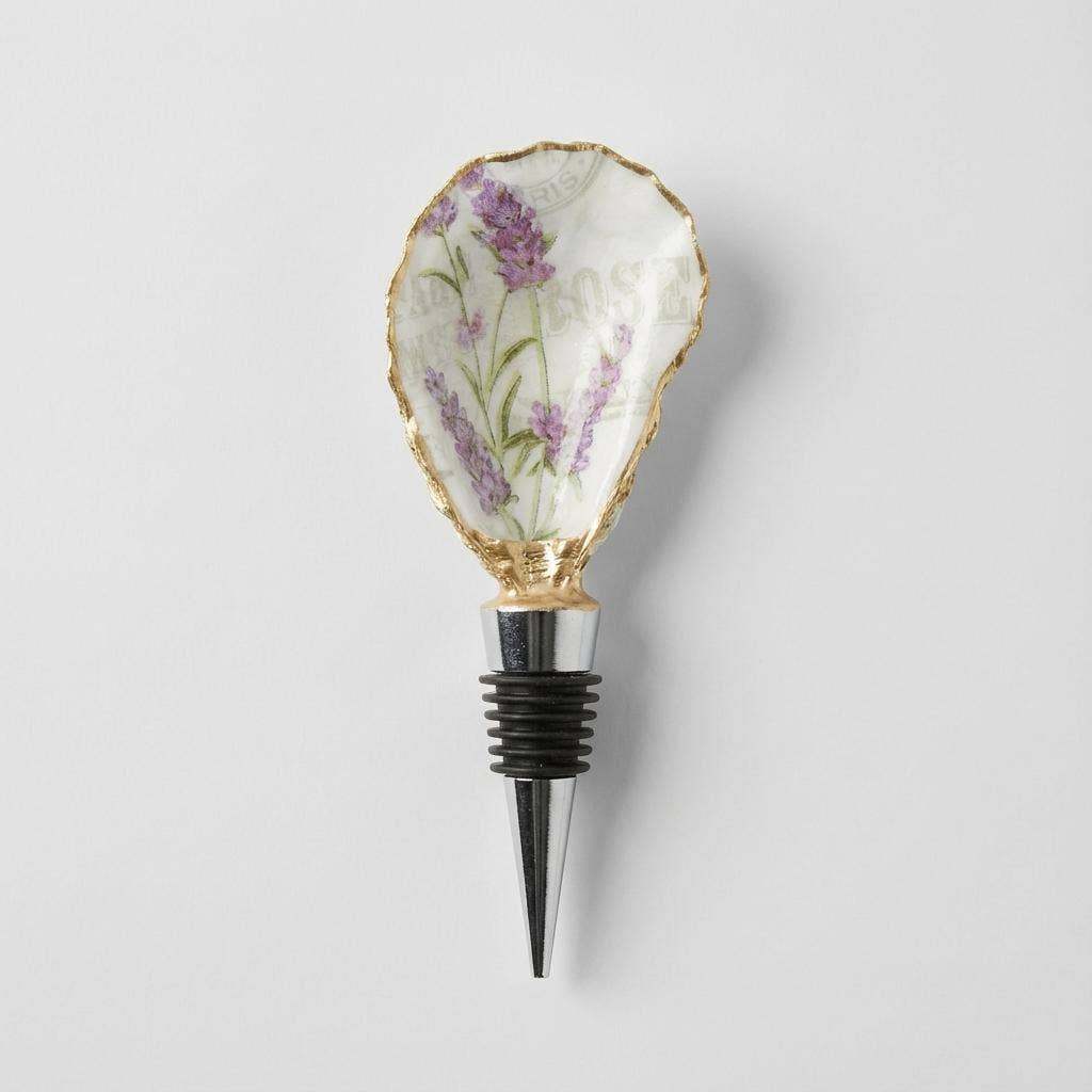 Lavender Oyster Shell Wine Stopper