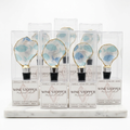 Blue fish motif oyster shell wine stopper with gold rim finish