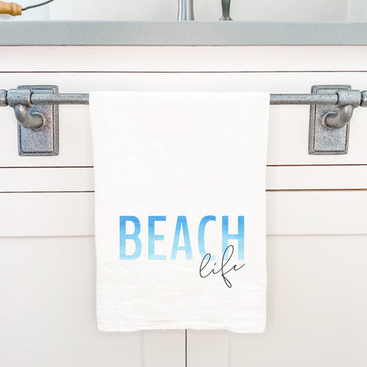 Beach Life - Cotton Tea Towel - Shell Yeah by JaksCS-CTT-11119Kitchen
