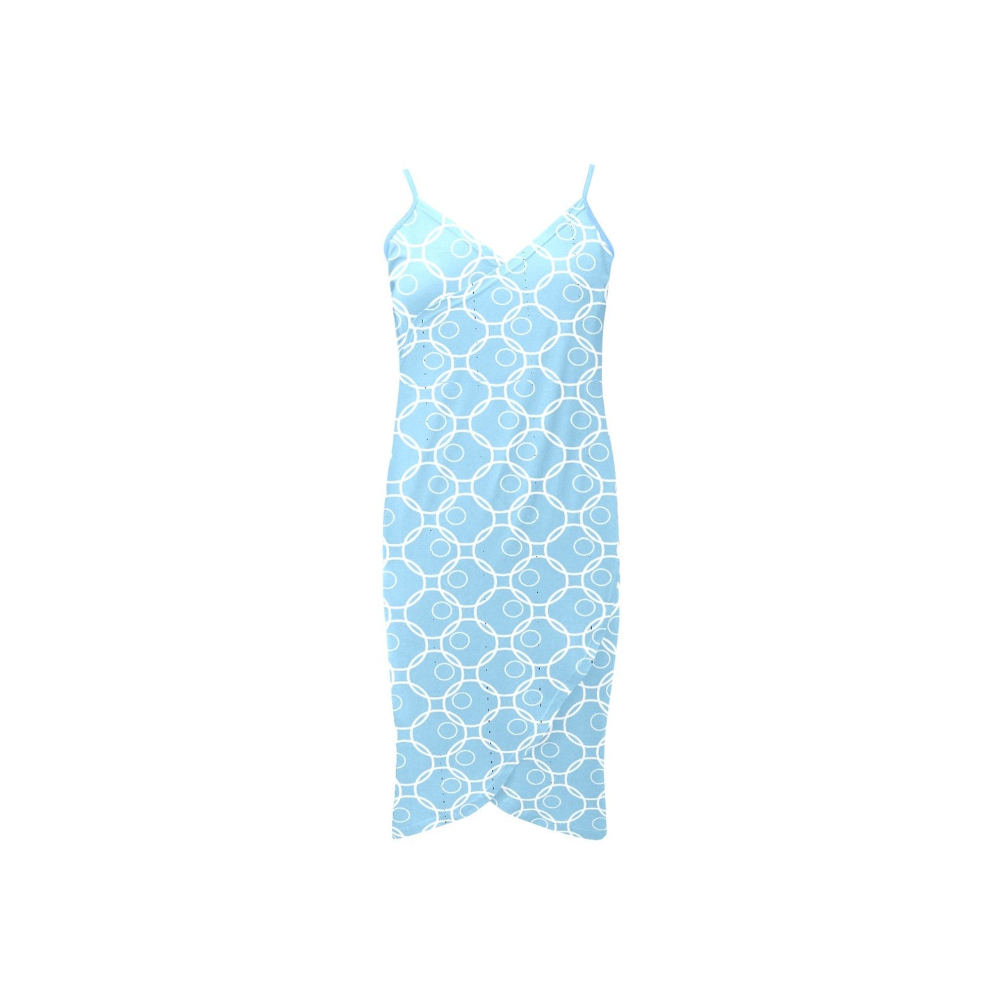 Blue Geometric Spaghetti Strap Backless Beach Dress - Shell Yeah by JaksLightSkyBlueS951E20AFF69D43FE917EF4B1449BE47B