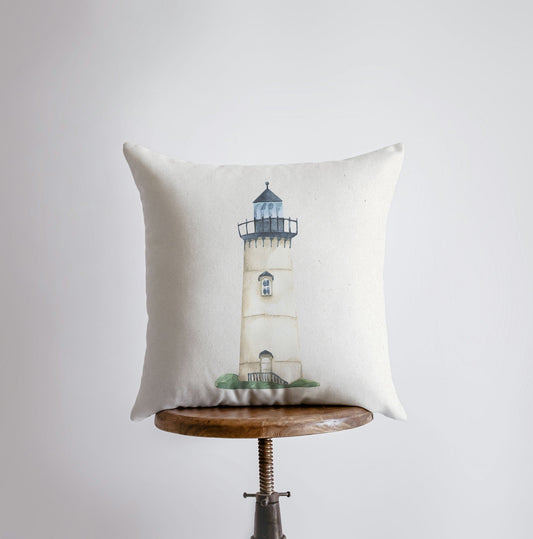 Blue Lighthouse | Watercolor | Throw Pillow | Home Decor |Coastal - Shell Yeah by Jaks22x22 InchesCover Onlycoastalbluelighthouse22x22CHome Decor