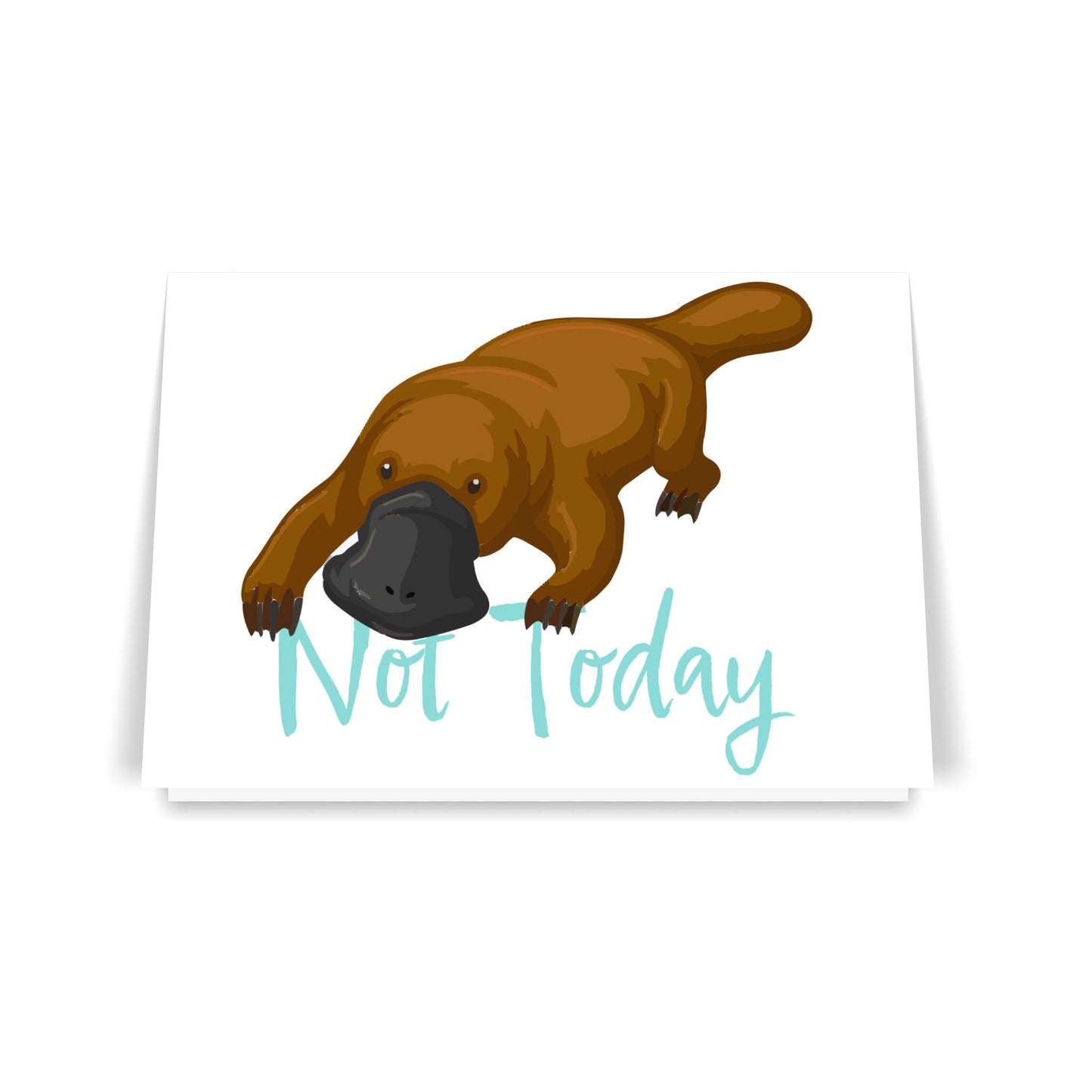 Platypus- 7x5 Folded Greeting Card (Set of 10)