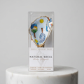 Pickleball motif oyster shell wine stopper with silver finish