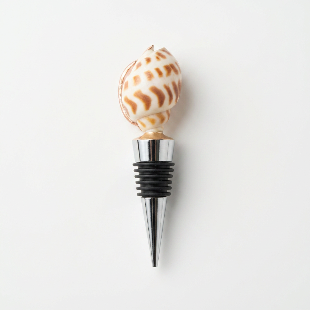 Areola Babylonia Shell Wine Stopper Coastal Gift