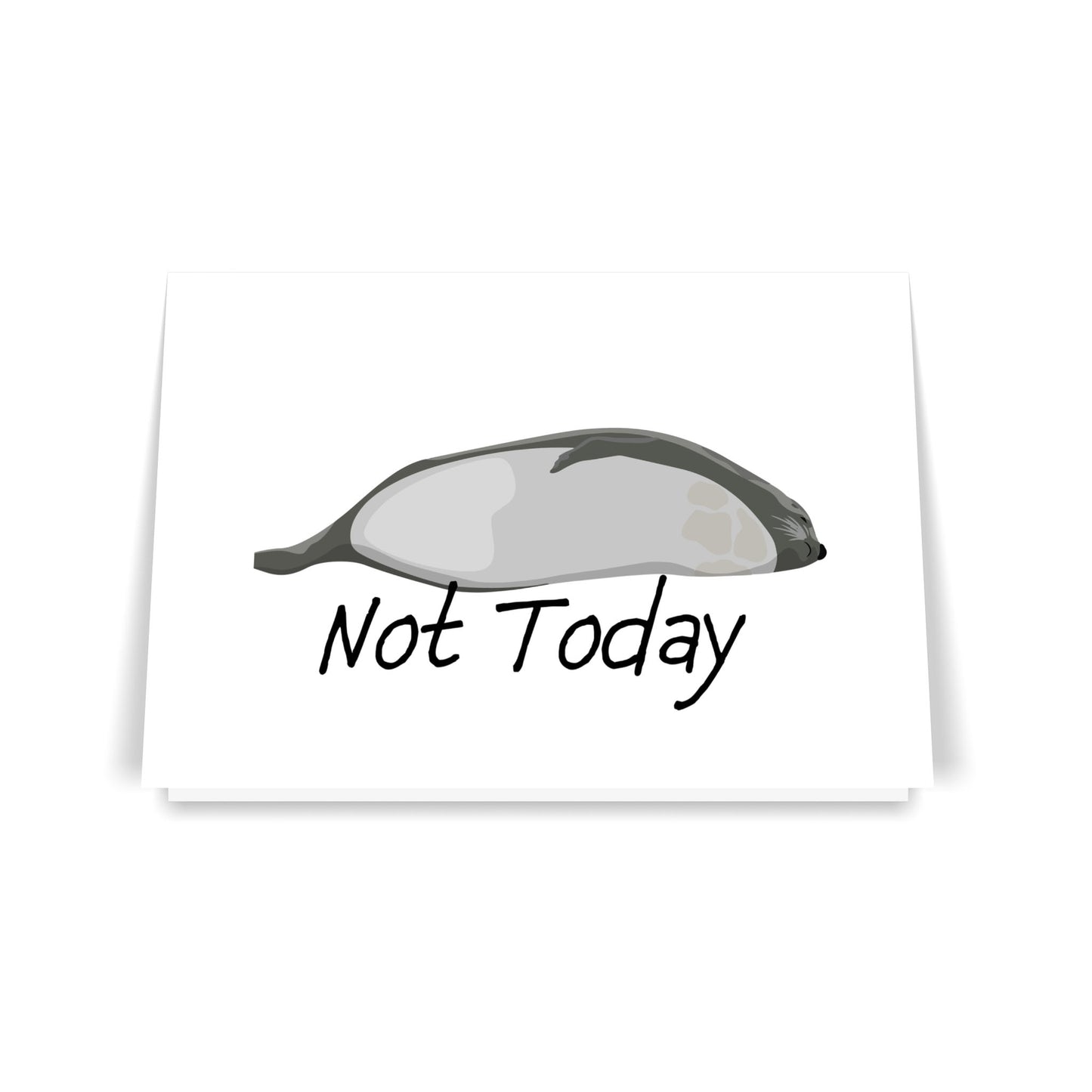 Seal Not Today - 7x5 Folded Greeting Card (Set of 10)