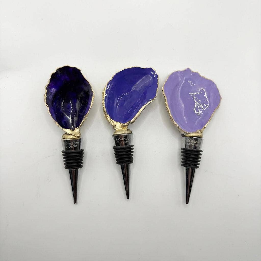 Amethyst Tones Oyster Shell Stoppers