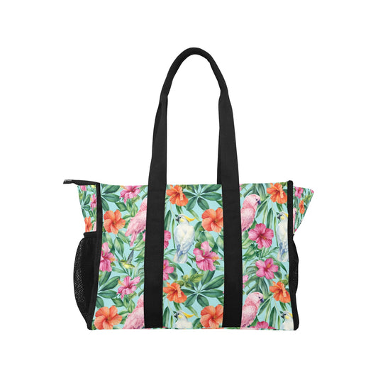 Tropical Bird Large Pocket Tote