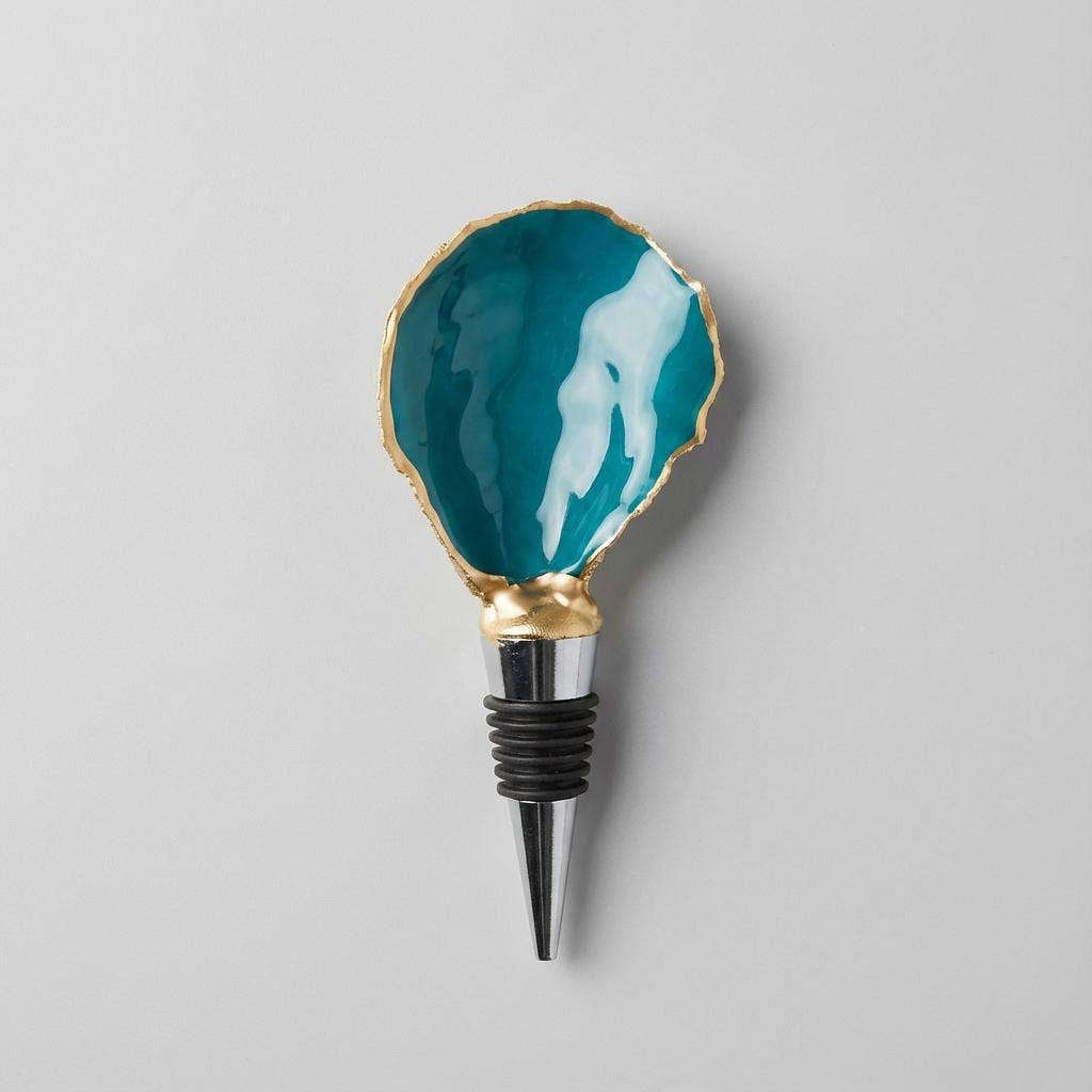 Emerald Splendor Oyster Shell Wine Stopper