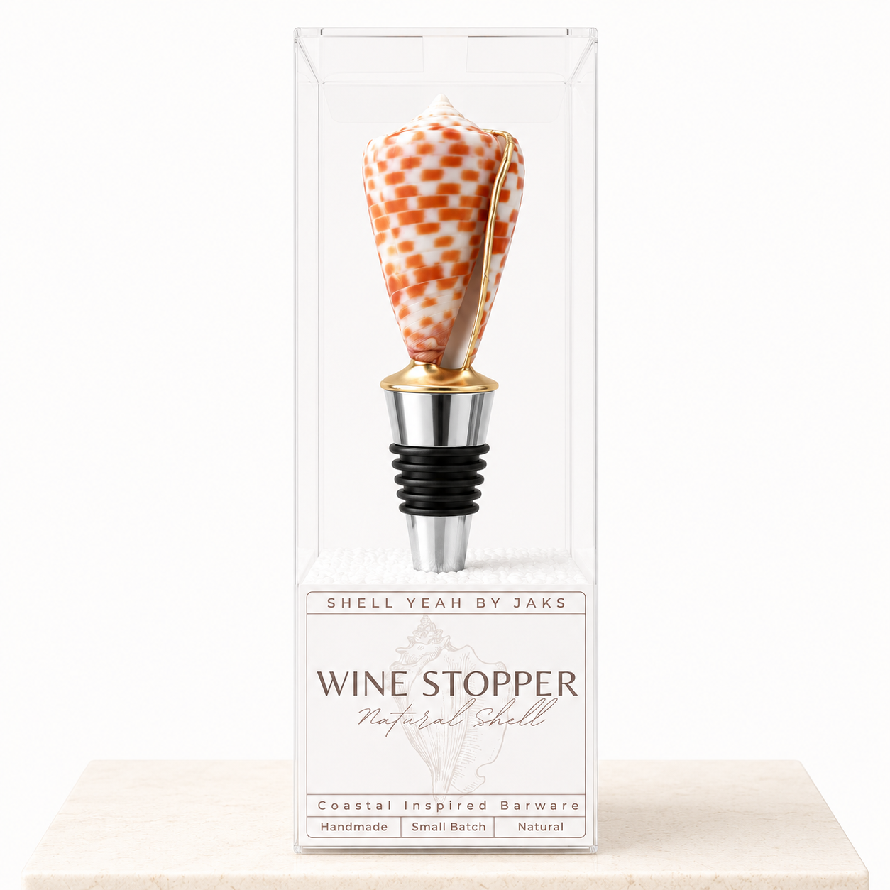 Micro Luxury Shell Wine Stopper Pack 12 Pc