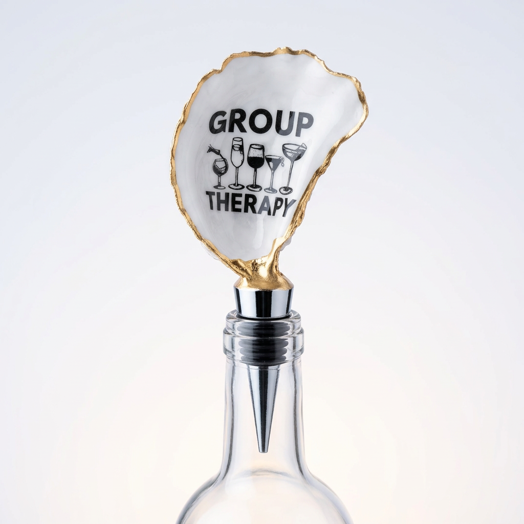 Group Therapy Oyster Shell Wine Stopper